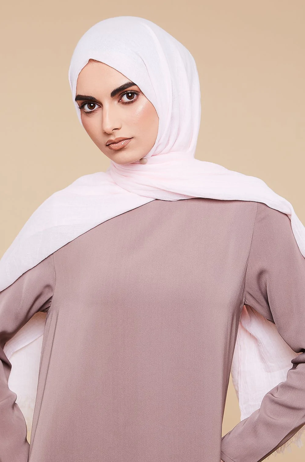 Light Pink Cotton & Wool Hijab